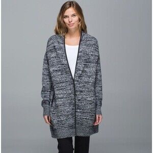 Lululemon Cardi All Day Cardigan Womens Large Oversized Chunky Knit Merino Wool